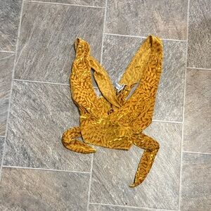 Urban Outfitters Gold Patterned Top